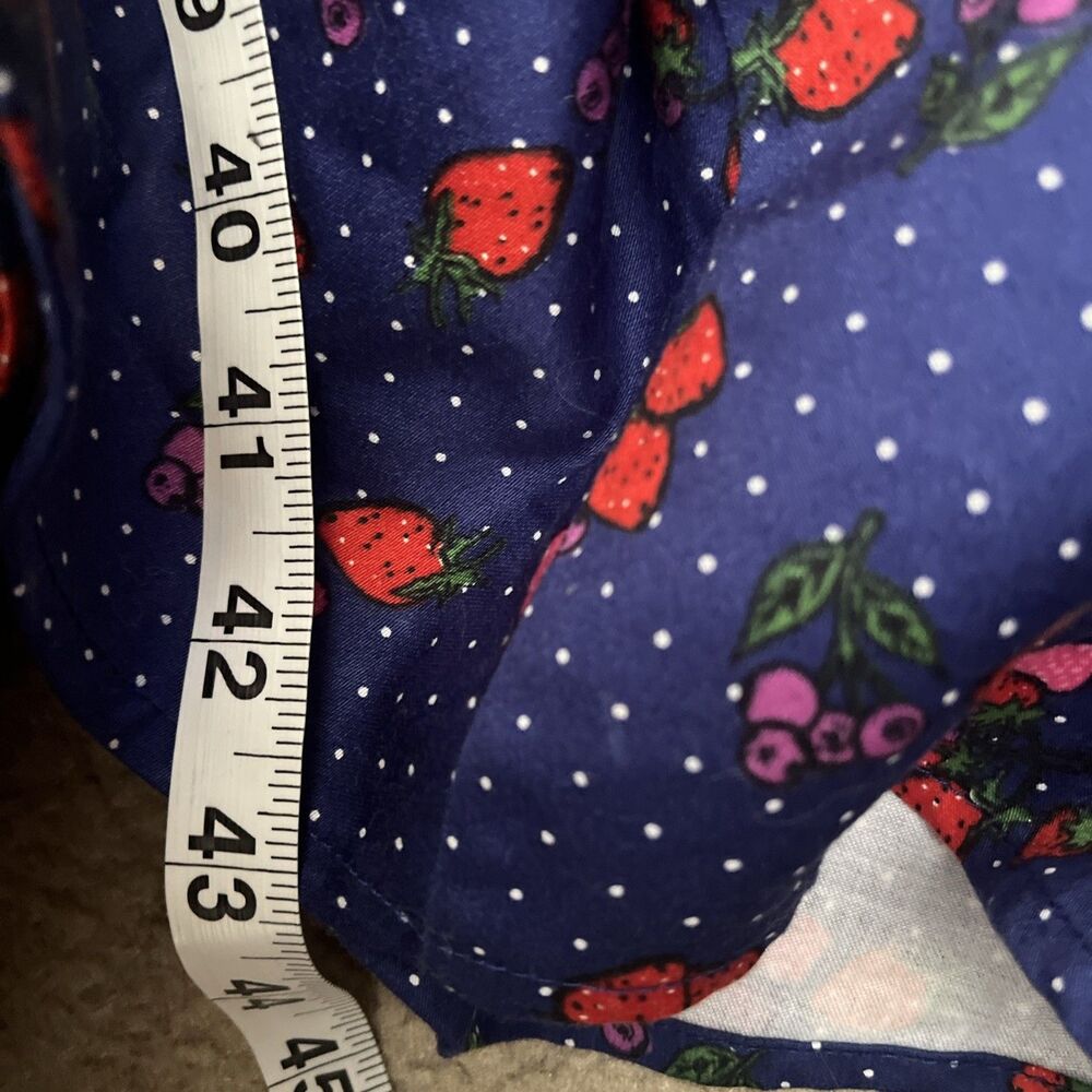 Collectif London Dress Size 2XL Kitsch Strawberry Twee Preppy Retro Nerd Cotton - Picture 10 of 11